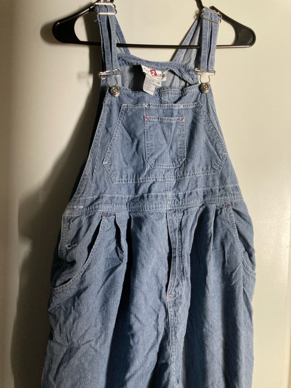 Maternity Light Blue Striped Women’s Denim Overalls